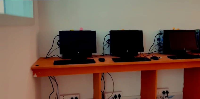 Workstations in the computer lab